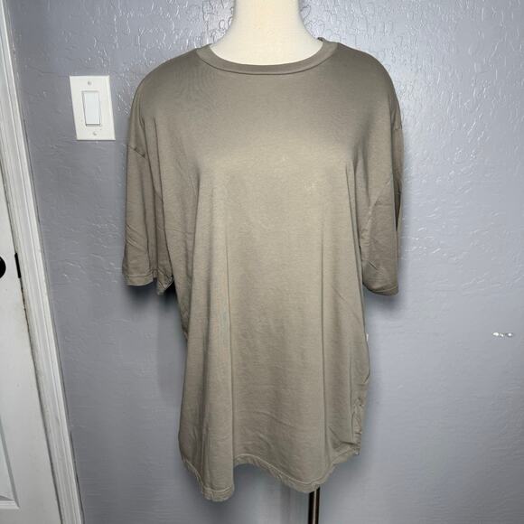 MATE the Label Tops - Mate The Label Organic Cotton Boyfriend Tee, Pebble, XL